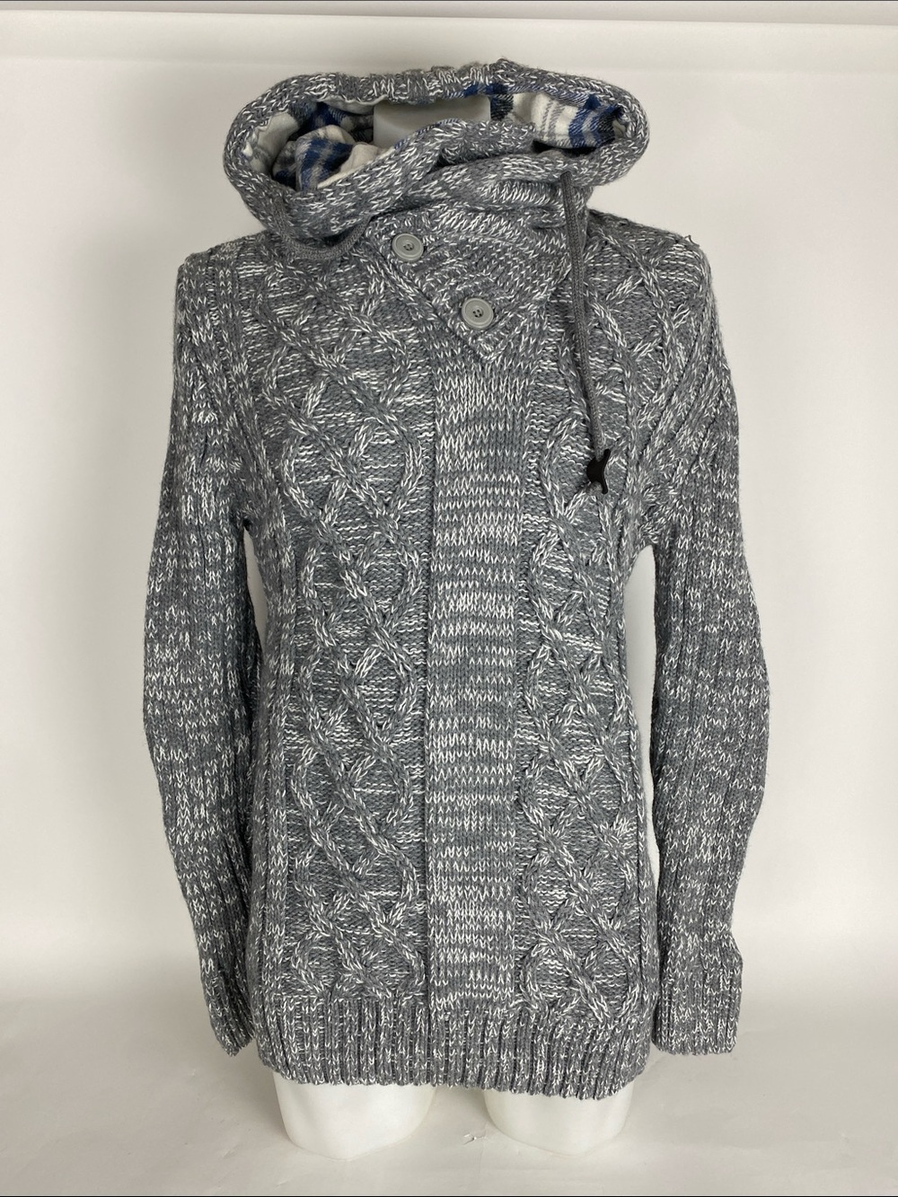 Leif Nelson cable knit hooded Pullover Sweater Men’s Size XXL